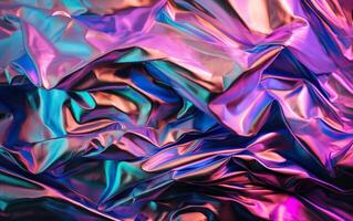 Holographic background foil texture, , AI photo