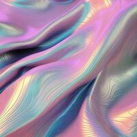 Abstract holographic Iridescent satin background. photo