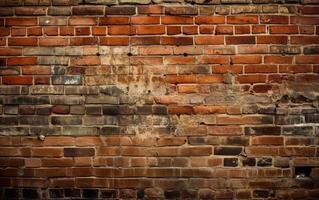 Grunge brick wall backgroundm, photo