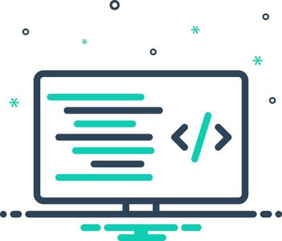 mix icon for program vector