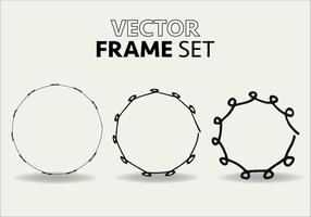 Hand drawn circles sketch frame vector set. Rounds scribble line circles. Vector illustrations.