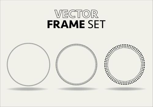 Hand drawn circles sketch frame vector set. Rounds scribble line circles. Vector illustrations.