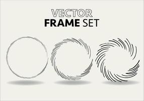 Hand drawn circles sketch frame vector set. Rounds scribble line circles. Vector illustrations.