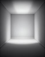 White empty studio room, created with generative AI photo