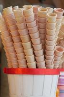 stack of waffle con displaying . photo