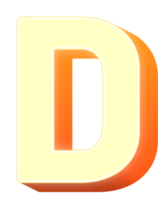 Cream 3d Bold Letter png