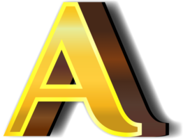 brillant or alphabet des lettres png