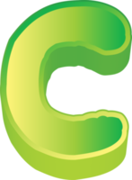 vert lettre 3d png