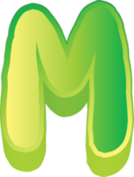 Green Letter 3d png