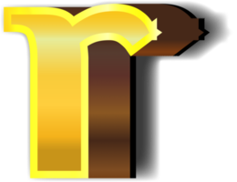 glänzend Gold Alphabet Briefe png