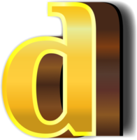 skinande guld alfabet brev png