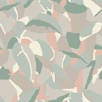 Vector leaf color blocking seamless repeat pattern