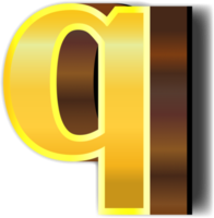 brillante oro alfabeto lettere png