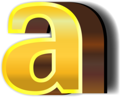 brillante oro alfabeto letras png