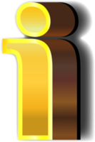 glänzend Gold Alphabet Briefe png