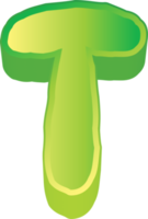 Green Letter 3d png