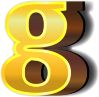 Shiny gold alphabet letters png