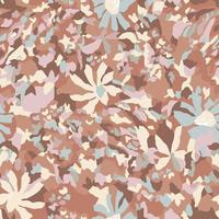 Vector flower with multi color illustration seamless repeat pattern