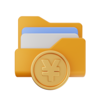 3d folder icon illustration render png