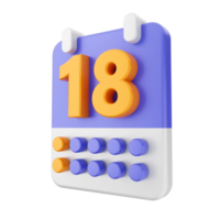 3d calendário ícone ilustração png