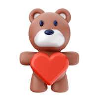 3d valentines dag ikon illustration kärlek hjärta framställa png