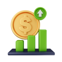 3d money coin dollar icon illustration png