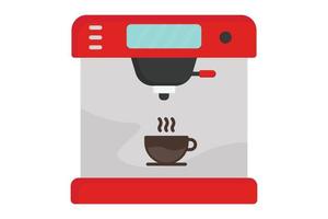 Coffee machine icon illustration. icon related to coffee element, Coffee machine and coffee cup. Flat icon style. Simple vector design editable
