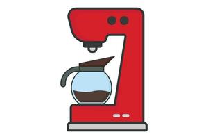 café máquina icono ilustración. icono relacionado a café elemento, café máquina y café maceta. plano línea icono estilo, lineal color . sencillo vector diseño editable