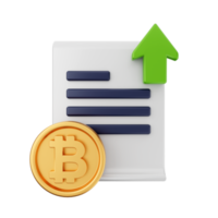 3d bitcoin criptomoneda icono ilustración png