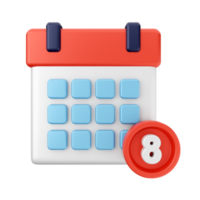 3d notificación icono ilustración png