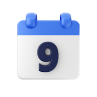 3d kalender datum dag schema evenement icoon illustratie png