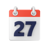 3d kalender datum dag schema evenement icoon illustratie png