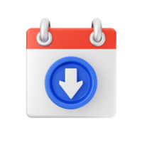 3d calendar date day schedule event icon illustration png