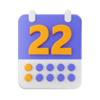 3d calendario icona illustrazione png