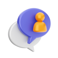 3d chat chatting icon png