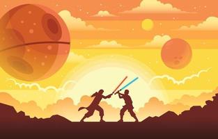 Sword Fight Background vector