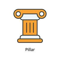 Pillar Vector Fill outline Icons. Simple stock illustration stock