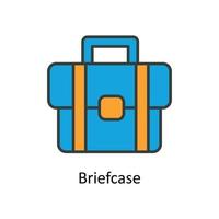 Briefcase Vector Fill outline Icons. Simple stock illustration stock