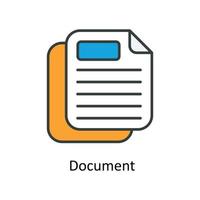 Document Vector Fill outline Icons. Simple stock illustration stock