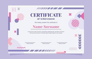 Abstract Geometric Creative Certificate Template vector