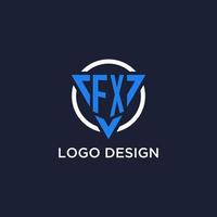 FX F X letter logo design. Initial letter FX linked circle uppercase  monogram logo red and blue. FX logo, F X design. fx, f x 11757228 Vector  Art at Vecteezy