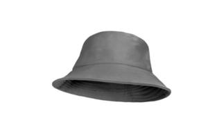 Black bucket hat isolated on white background photo