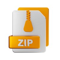 3d zip file icon illustration png