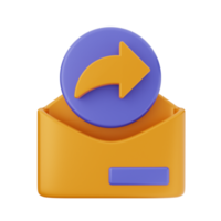 3d email mail envelope icon illustration png