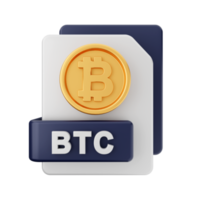 3d bitcoin criptomoeda ícone ilustração png