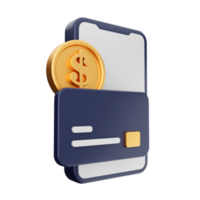 3d payment money dollar credit card png