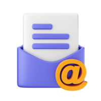 3d Email Mail Botschaft Briefumschlag png