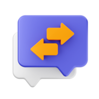 3d chat message notification icon png