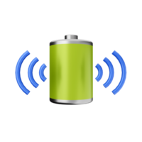 3d batteri avgift energi ikon illustration png