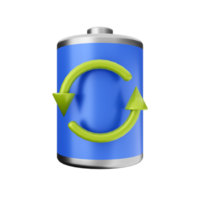 3d Batterie aufladen Energie Symbol Illustration png